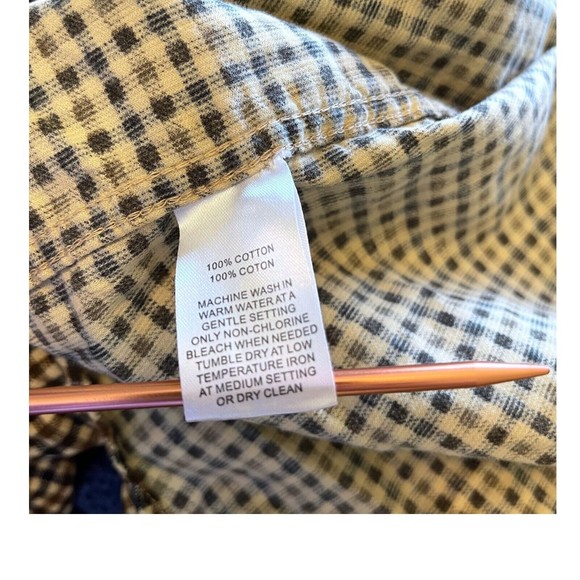 Saks Fifth Ave Shirt Men’s XL Brown Plaid Button Up Long Sleeve Casual Corduroy - Picture 8 of 13